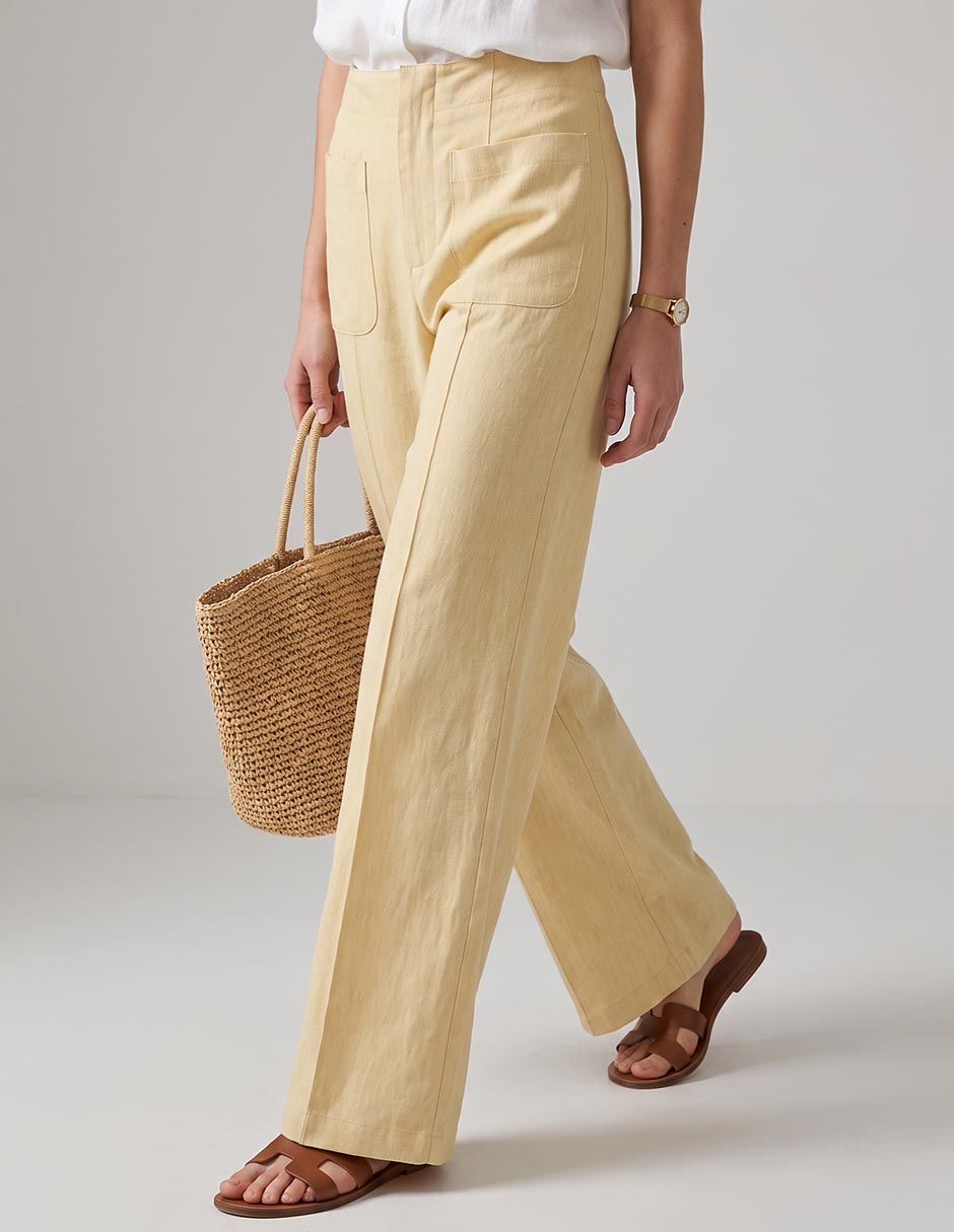 Pantalón relaxed wide leg para mujer