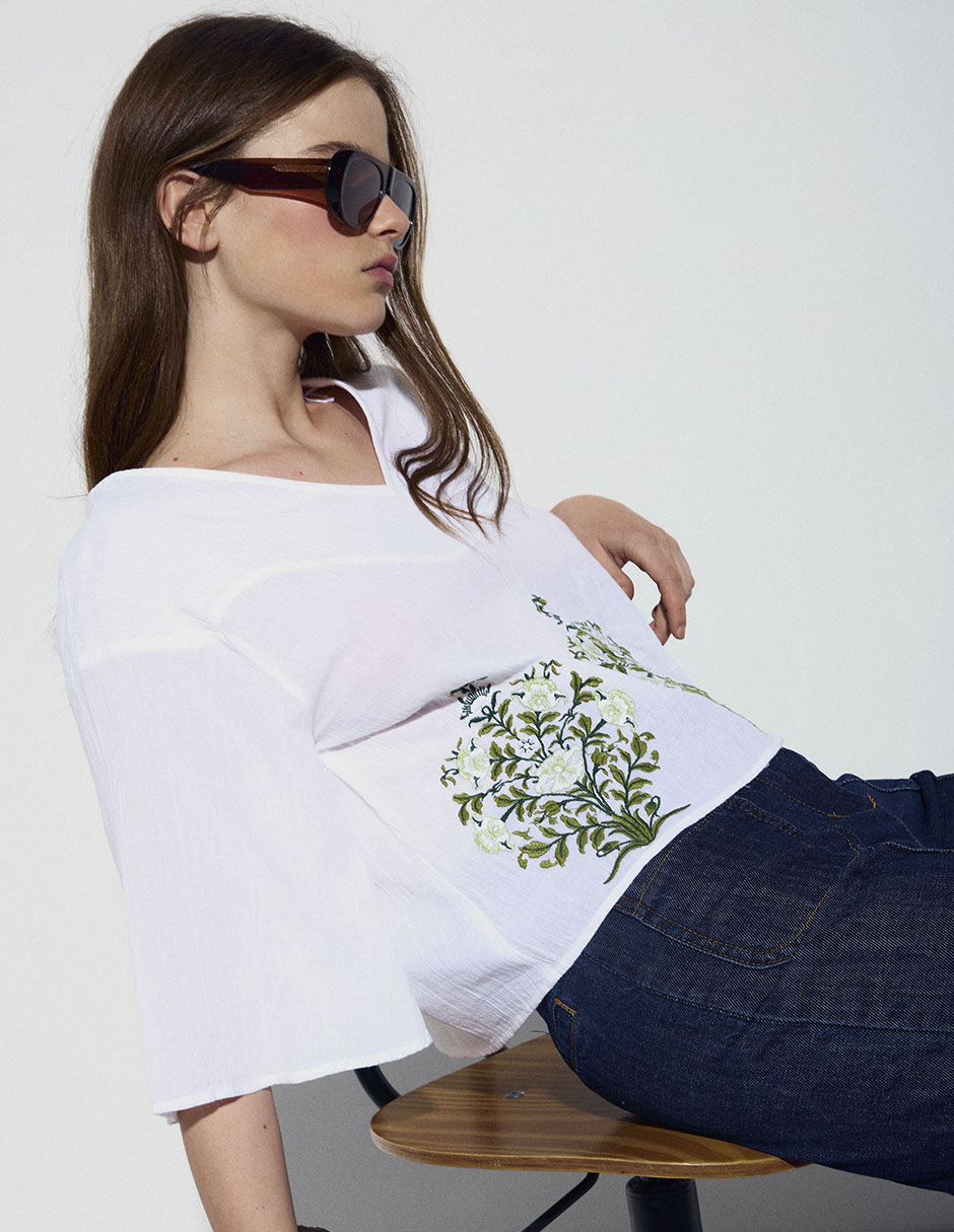 Blusa manga 3/4 para mujer 4