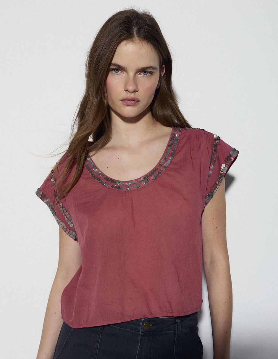 Blusa manga corta para mujer 2