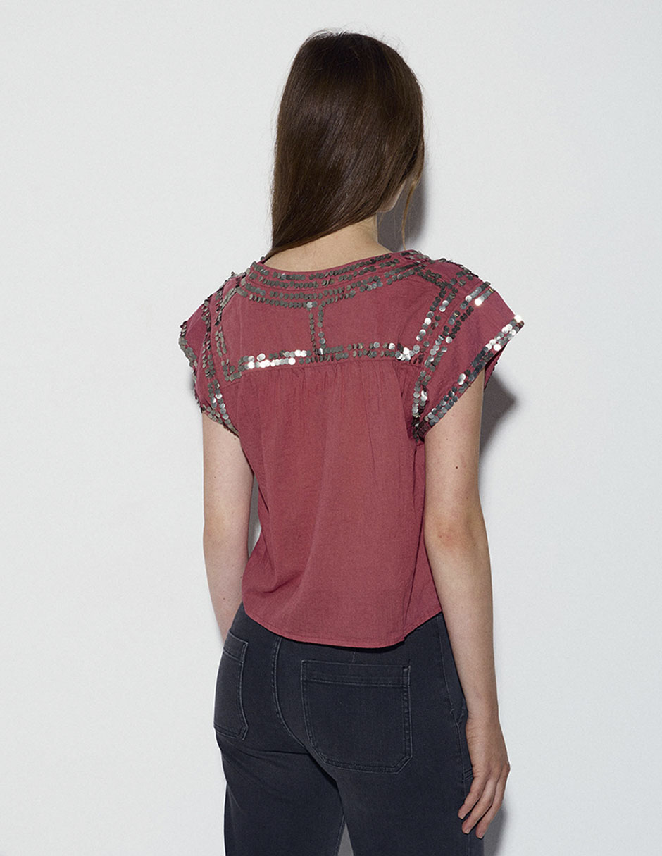 Blusa manga corta para mujer 3