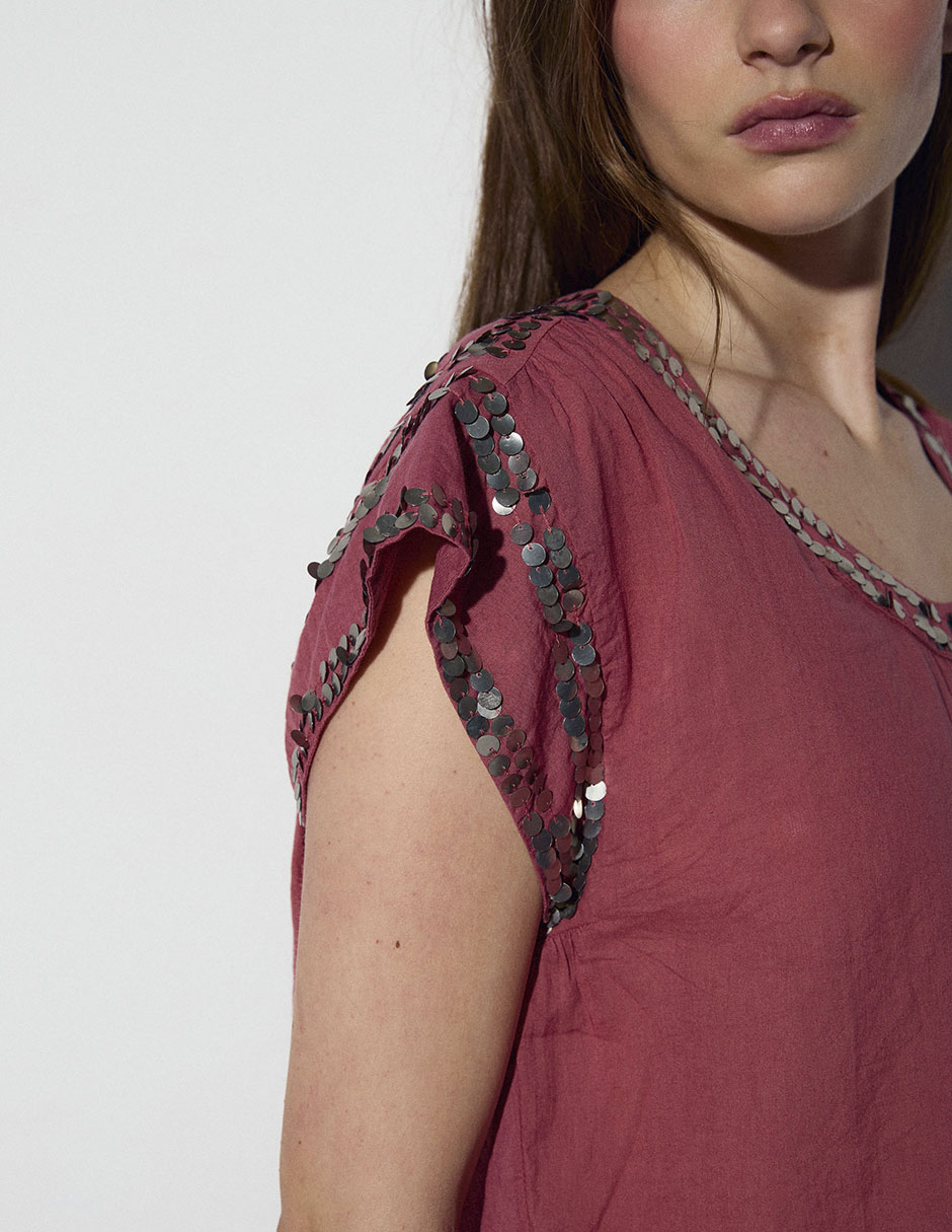 Blusa manga corta para mujer 6