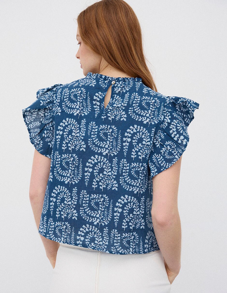 Blusa manga corta para mujer 8