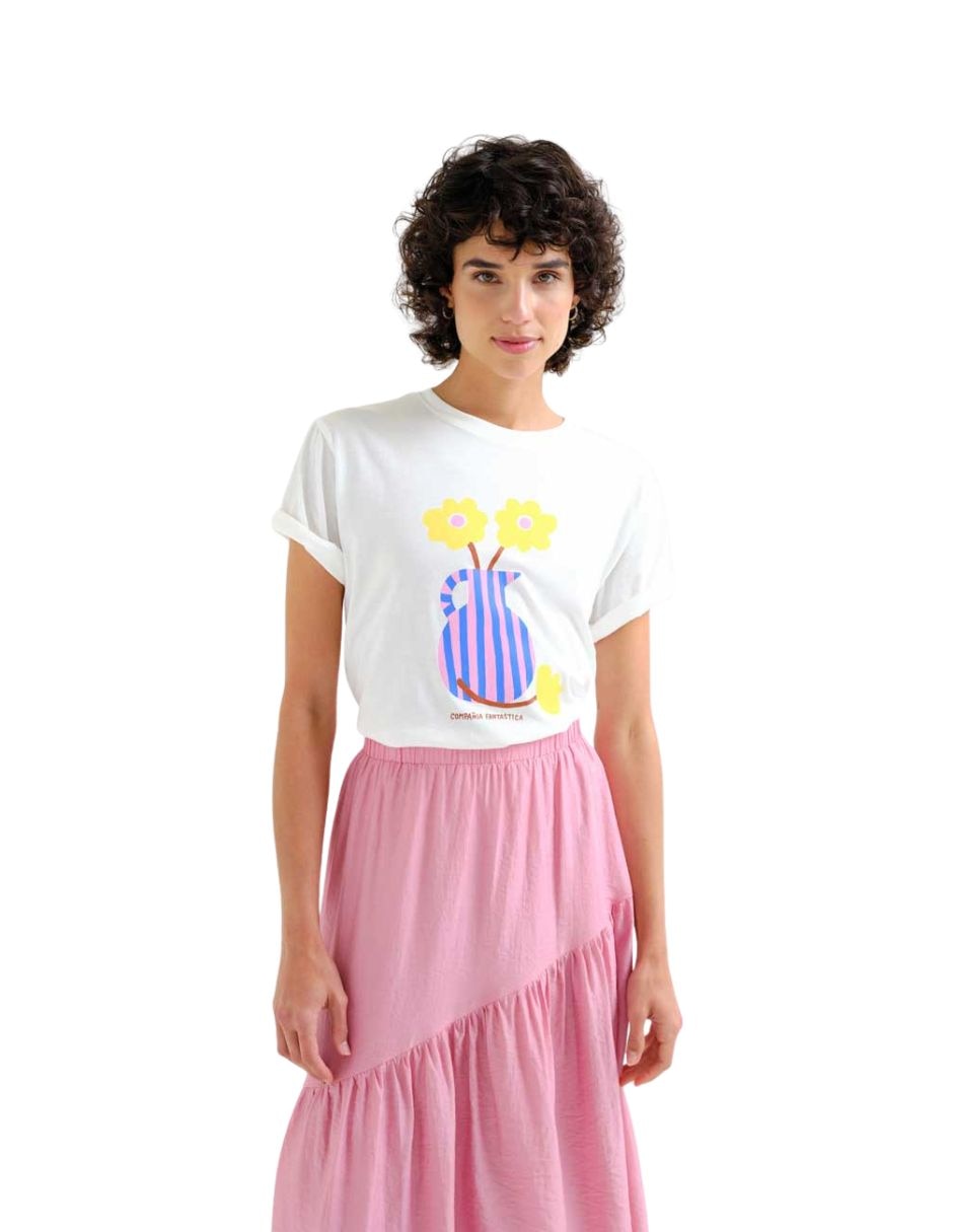 Playera manga corta cuello redondo para mujer Playera manga corta cuello redondo para mujer