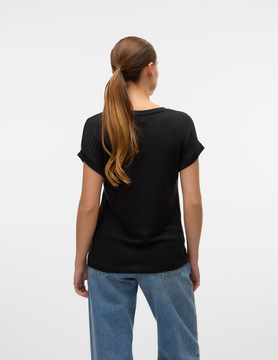 Playera manga corta cuello redondo para mujer 3
