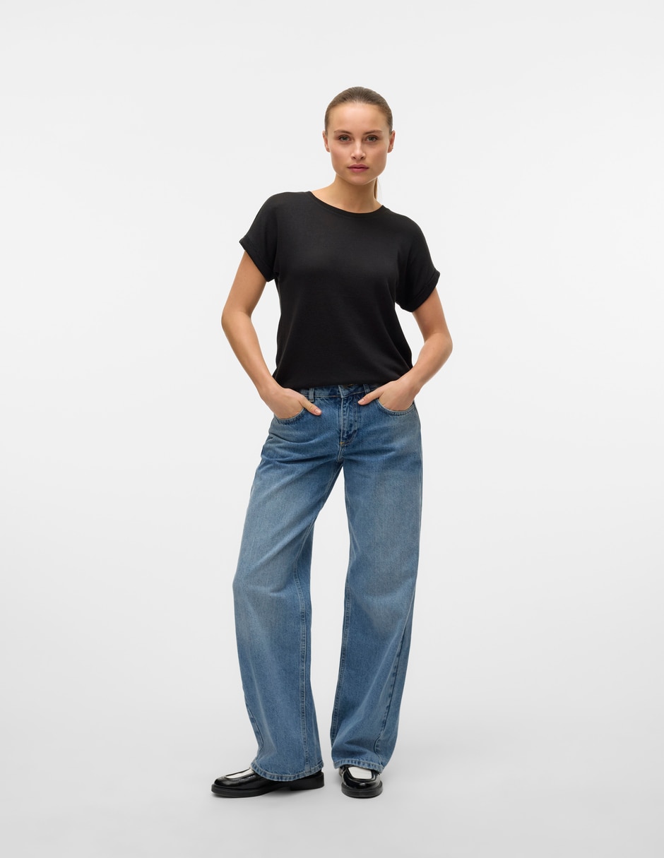 Playera manga corta cuello redondo para mujer 4