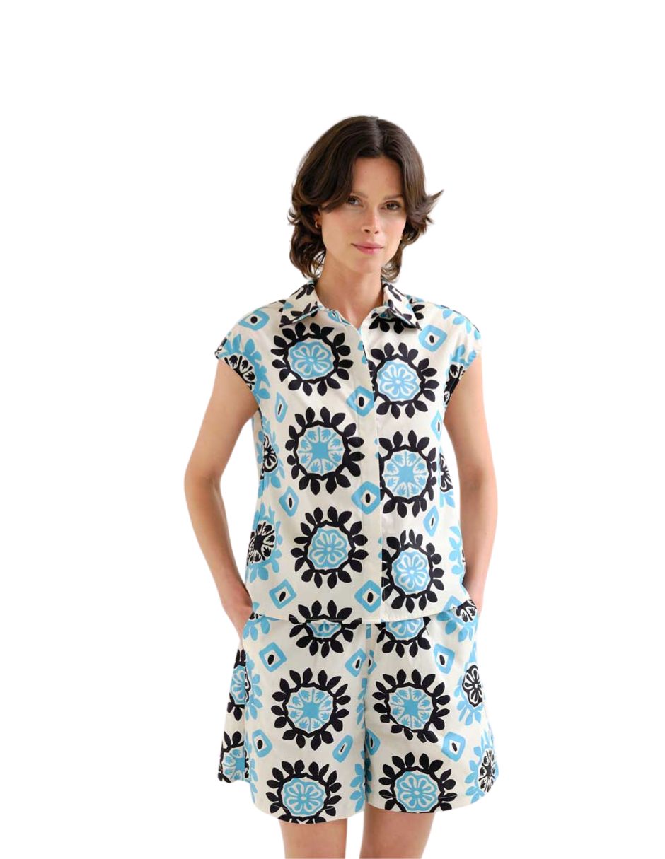 Blusa compañía fantastica manga corta para mujer