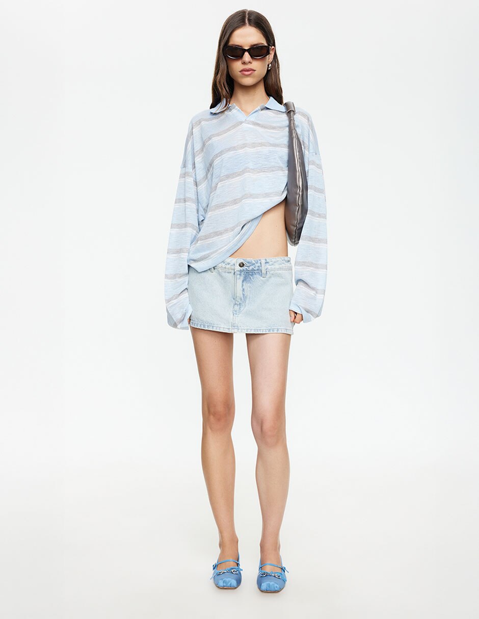 Suéter cuello camisero para mujer 5