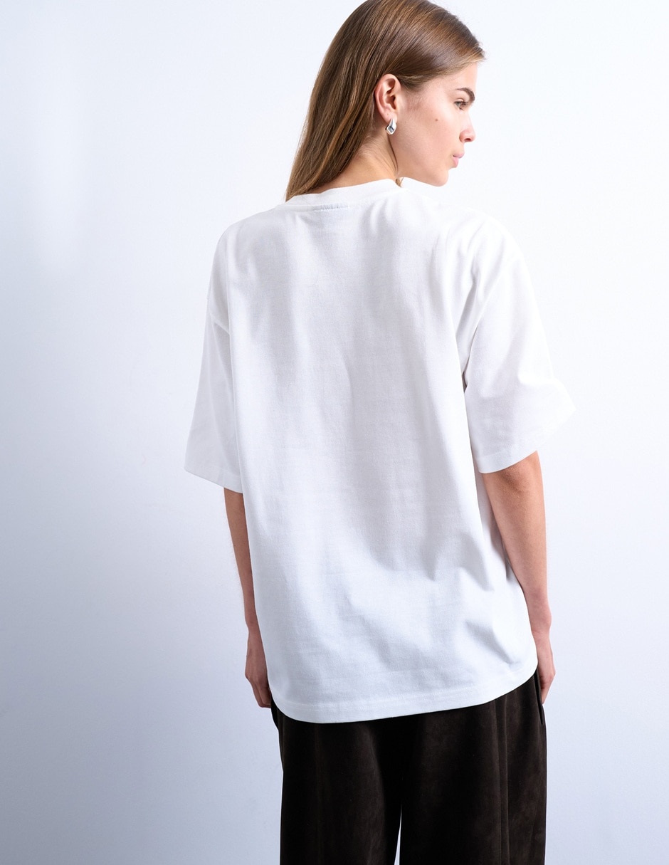 Playera manga corta cuello redondo para mujer 3