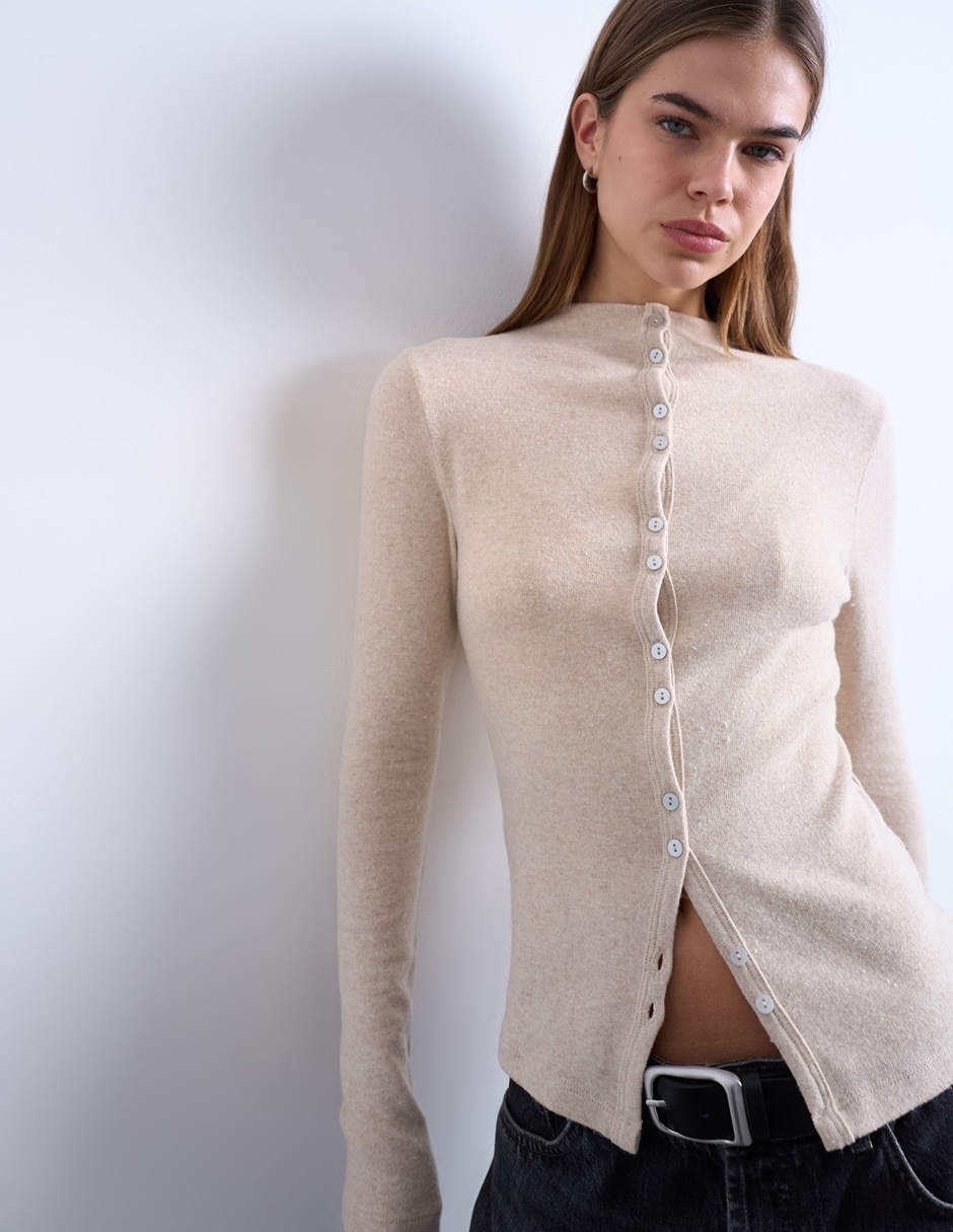 Suéter cuello redondo para mujer