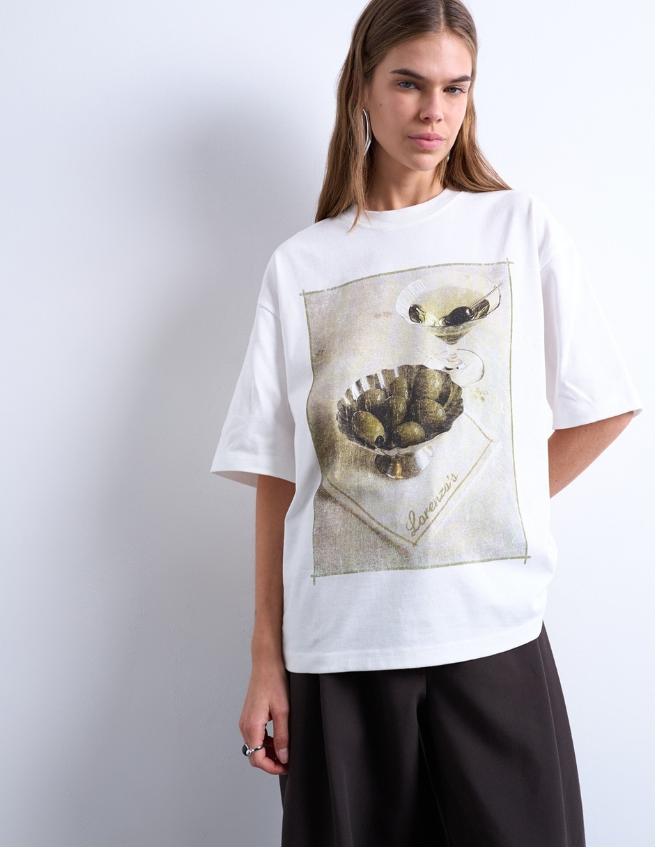 Playera manga corta Topshop cuello redondo para mujer