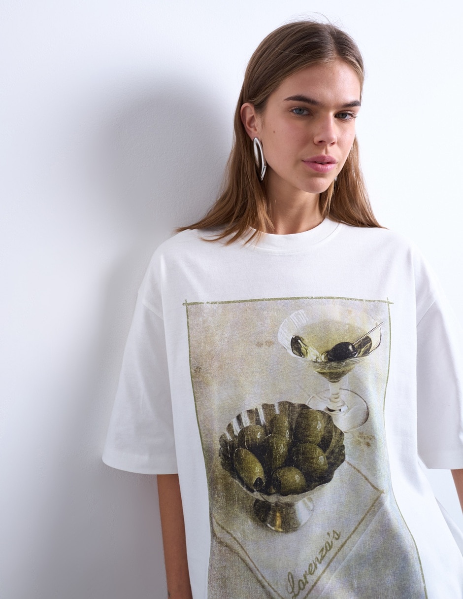 Playera manga corta Topshop cuello redondo para mujer