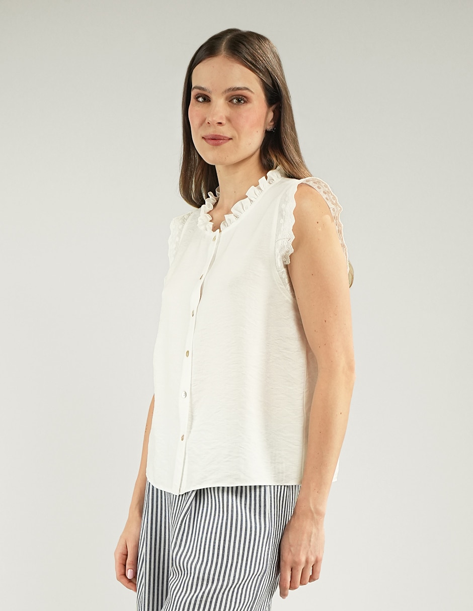 Blusa Parallel sin manga para mujer