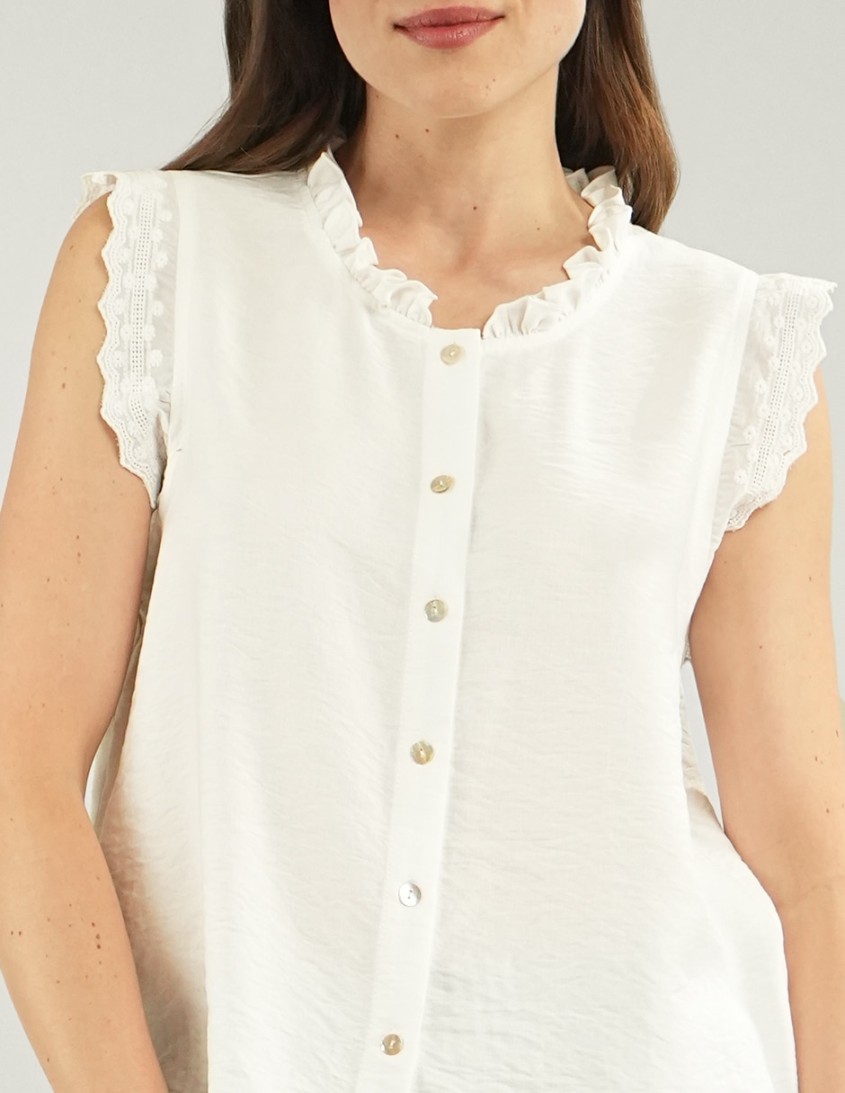 Blusa Parallel sin manga para mujer