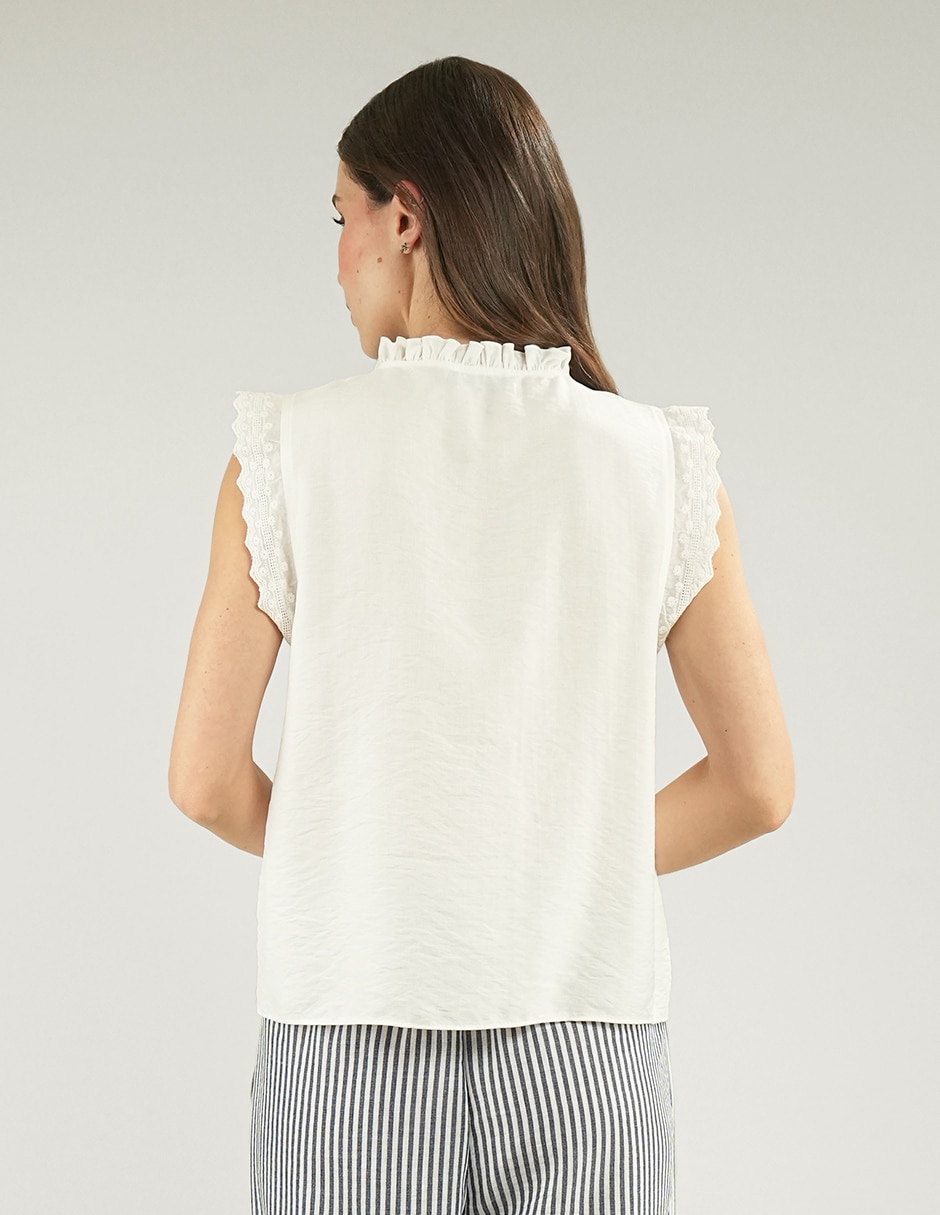Blusa Parallel sin manga para mujer