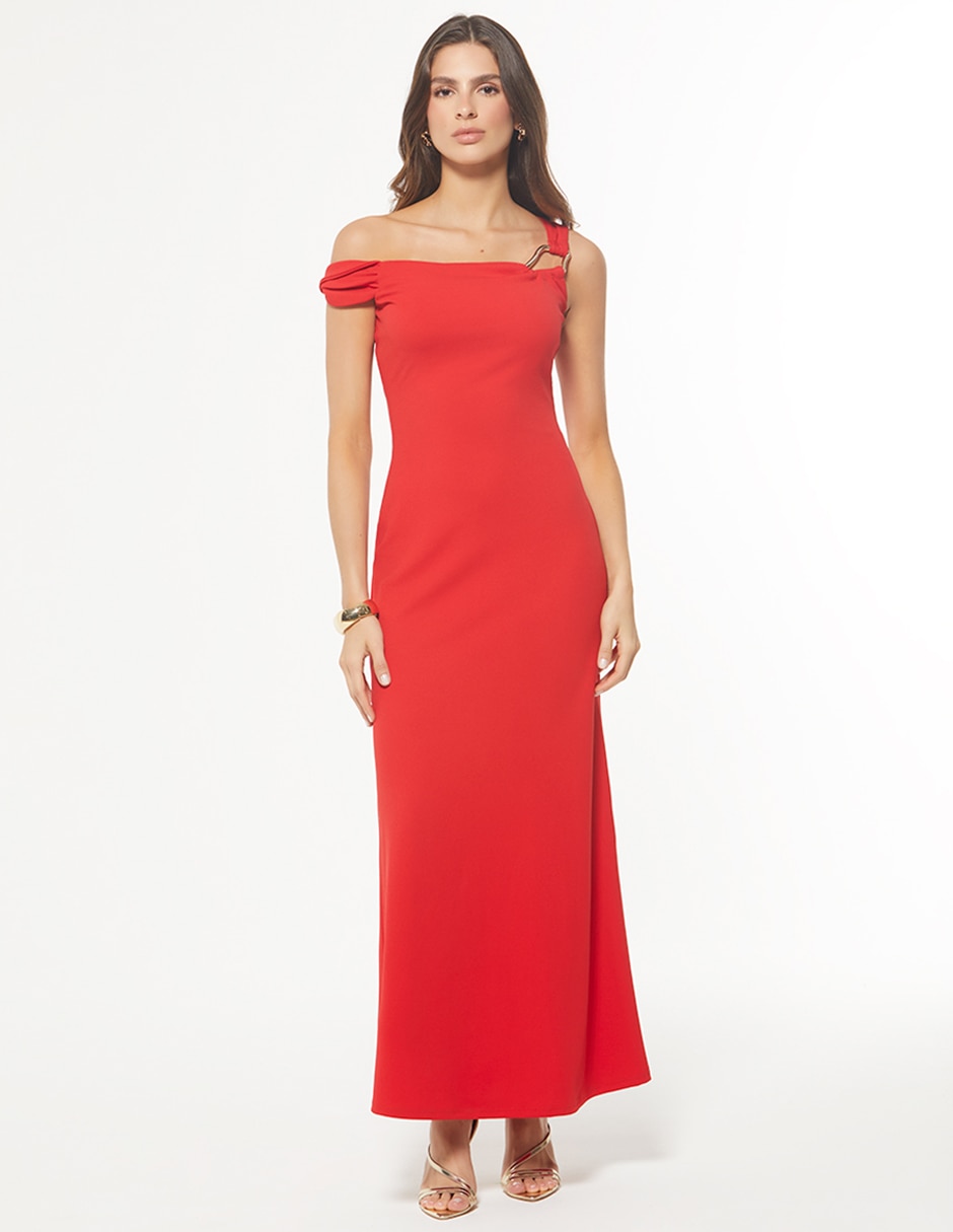 Vestido largo cocktail red muse para mujer Vestido largo cocktail red muse para mujer