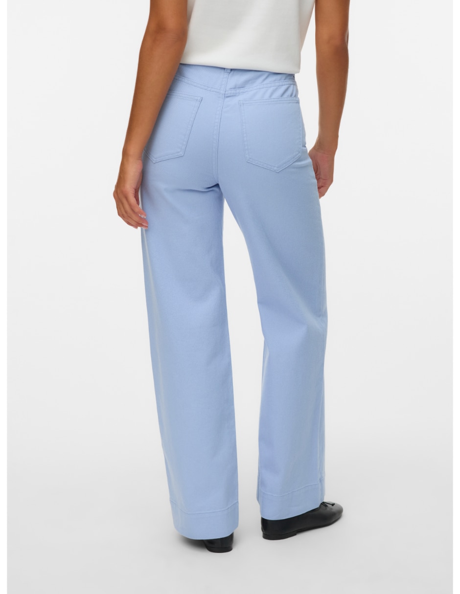 Jeans wide leg corte cintura alta para mujer 2