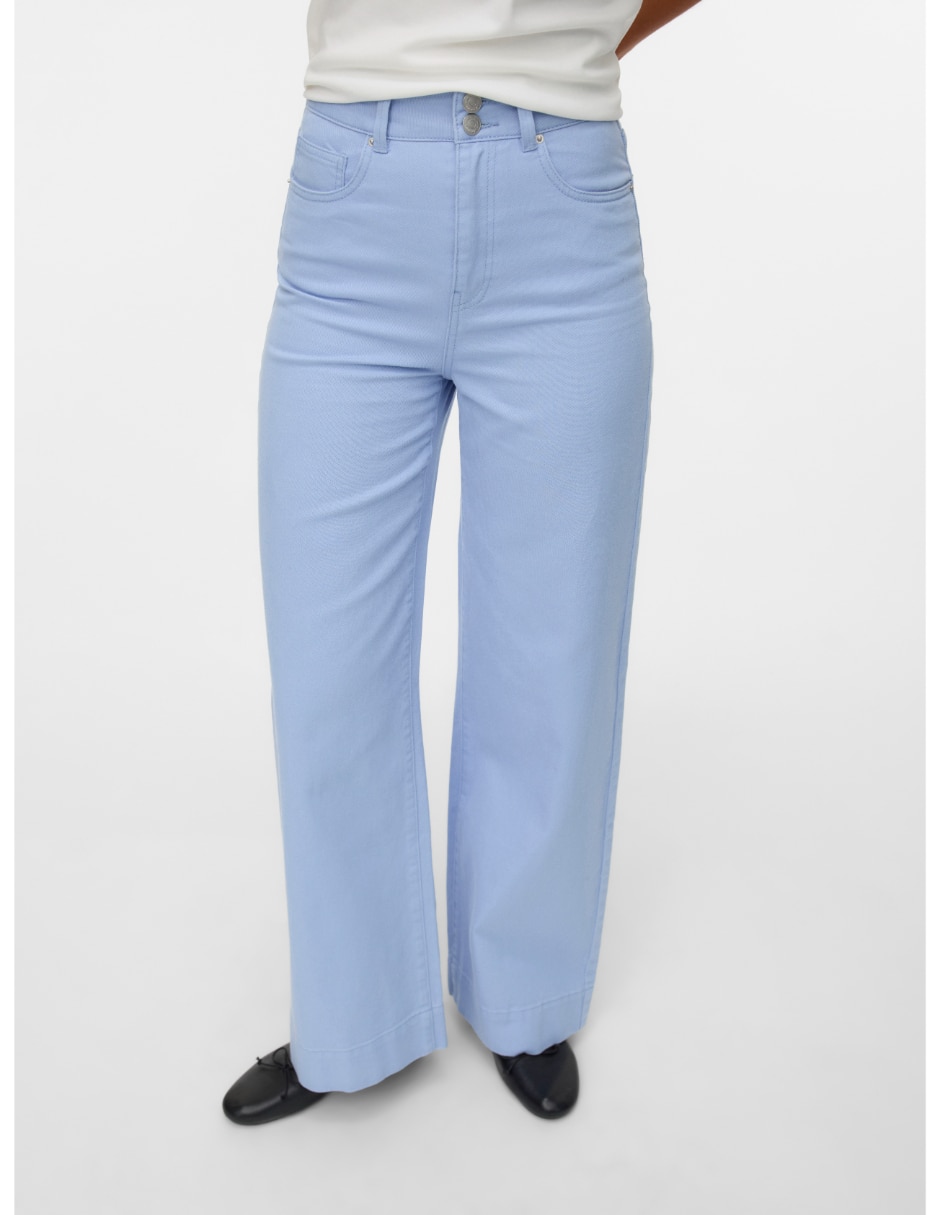 Jeans wide leg corte cintura alta para mujer Jeans wide leg corte cintura alta para mujer
