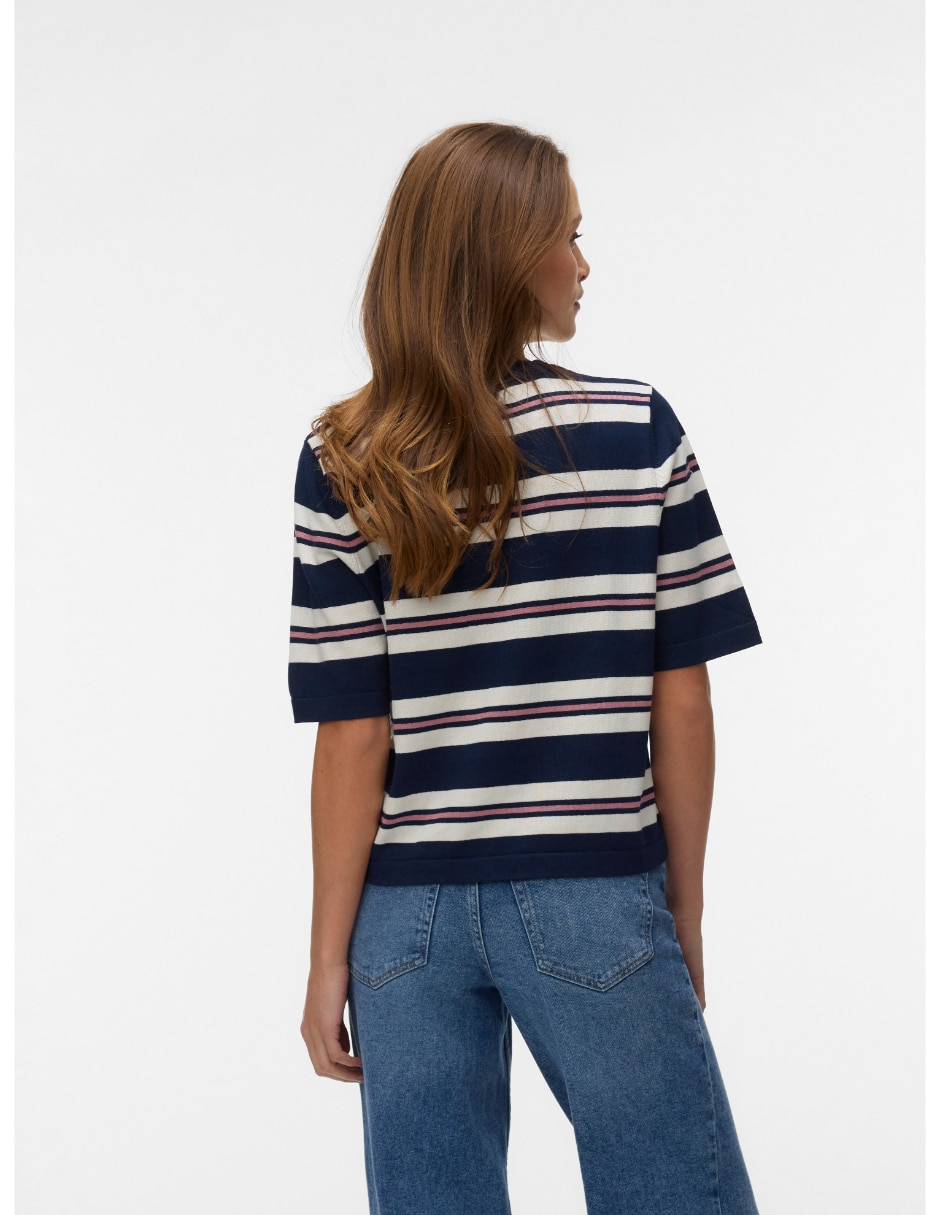 Playera manga Al Codo 10320460 cuello redondo para mujer 4