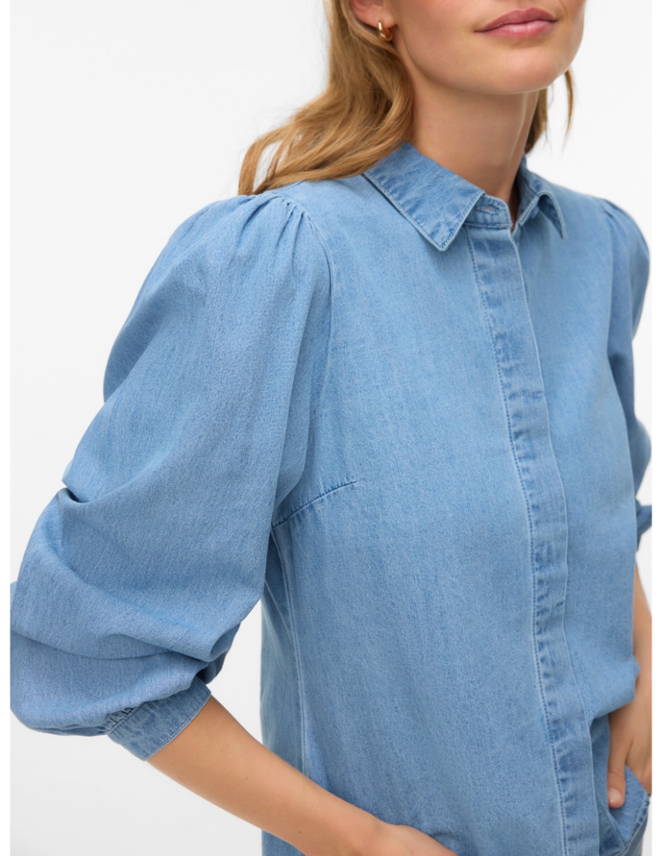 Camisa de algodón manga larga para mujer 3