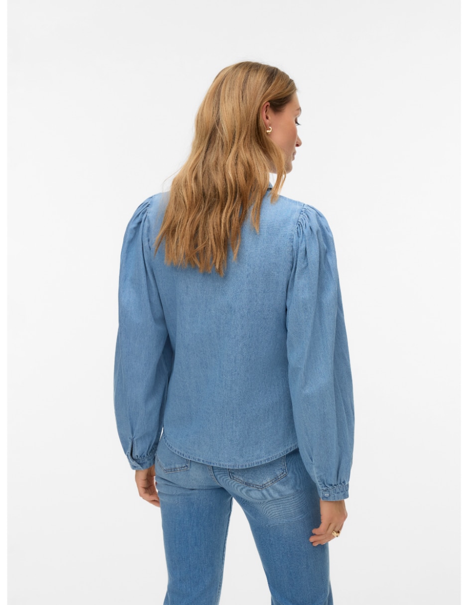 Camisa de algodón manga larga para mujer 2