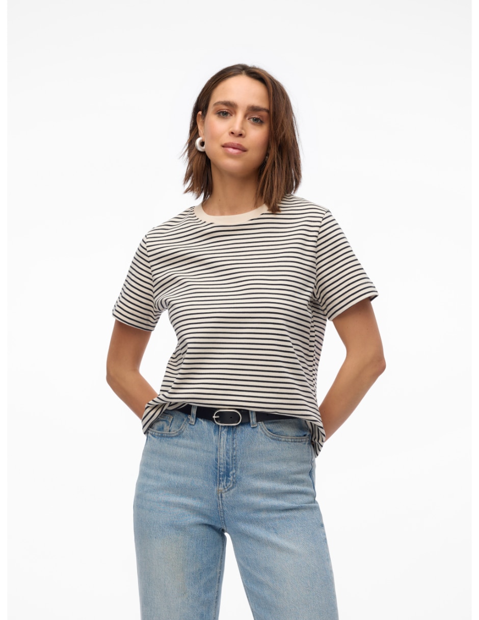 Playera manga Corta 10304587 cuello redondo para mujer 1