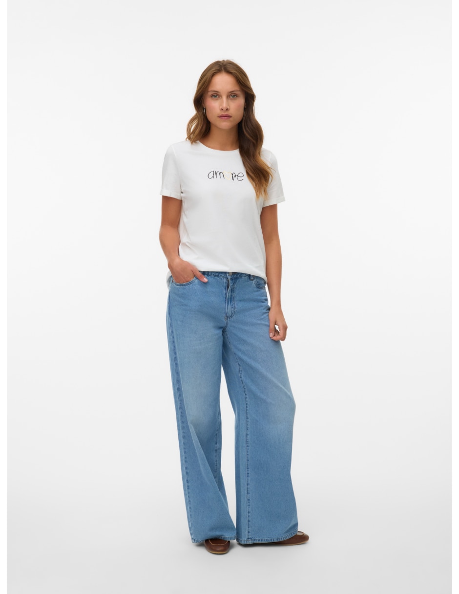 Playera manga corta Vero Moda cuello redondo para mujer