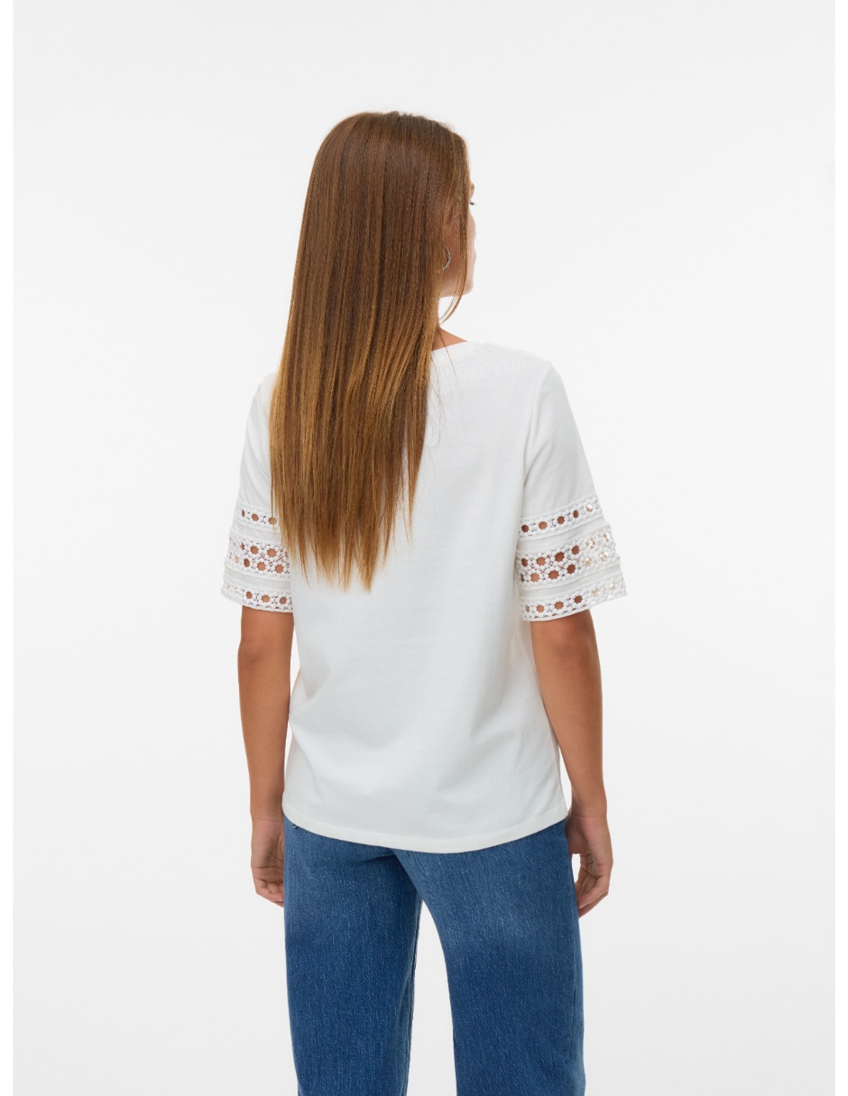 Playera manga Al Codo 10340787 cuello redondo para mujer 2