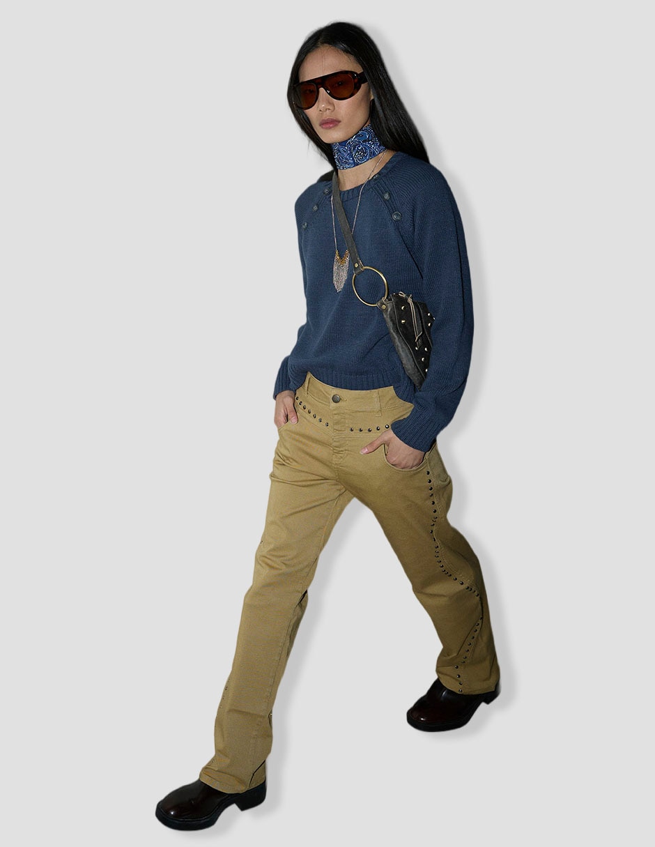 Jeans straight corte cintura para mujer 3