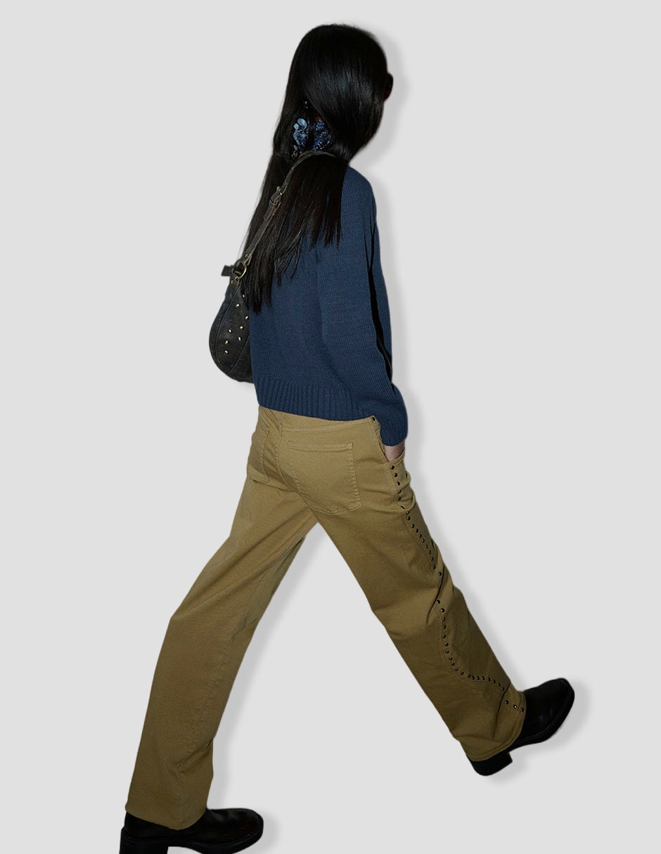 Jeans straight corte cintura para mujer 4