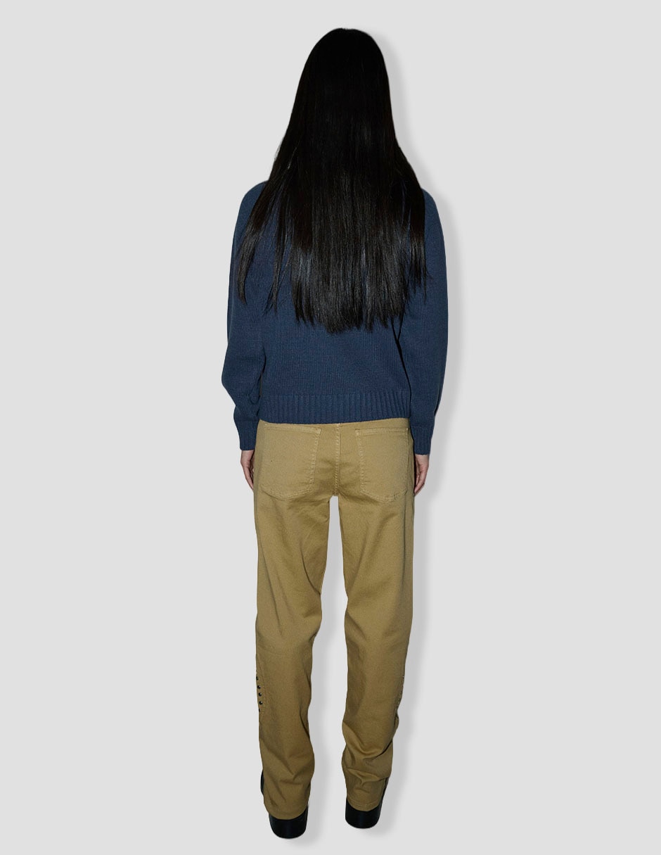 Jeans straight corte cintura para mujer 5