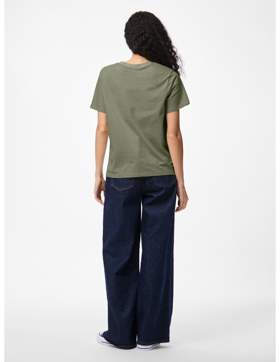 Playera manga corta cuello redondo para mujer 2
