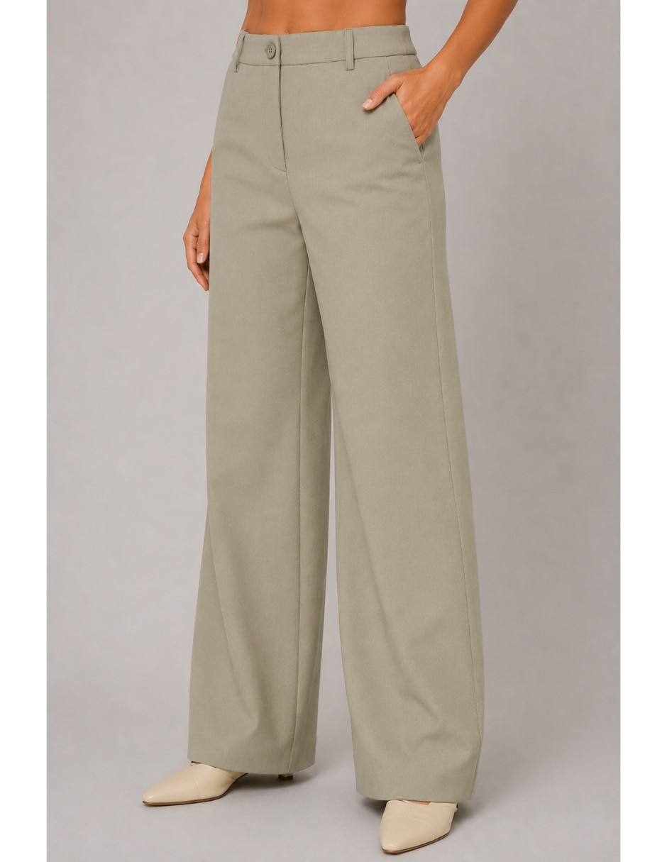 Pantalón de vestir wide leg para mujer 4