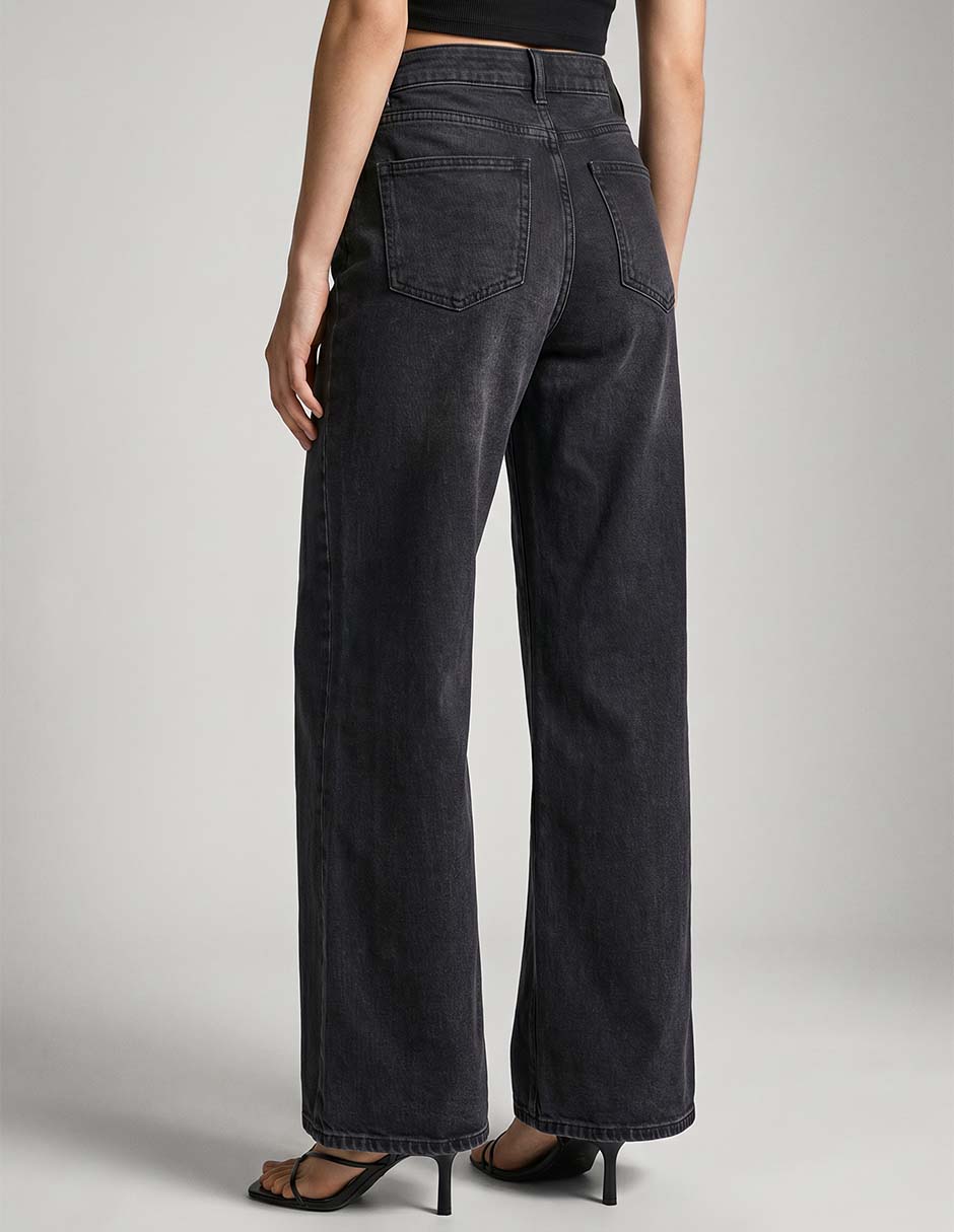 Jeans regular wide leg para mujer