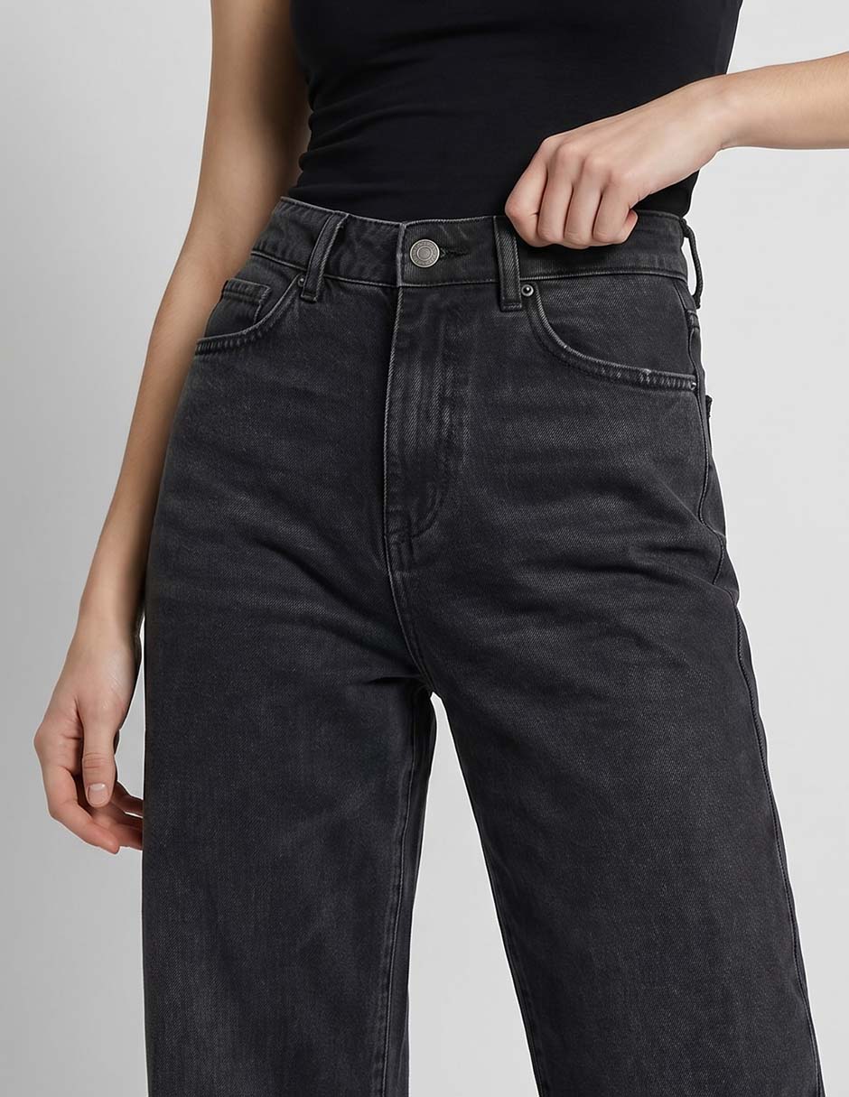 Jeans regular wide leg para mujer
