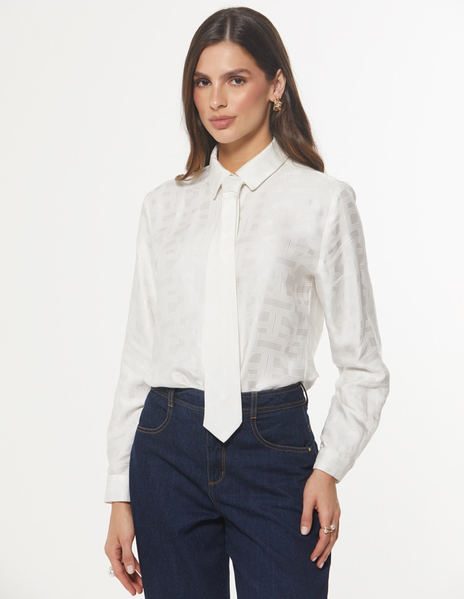 Blusa Studio F manga larga para mujer