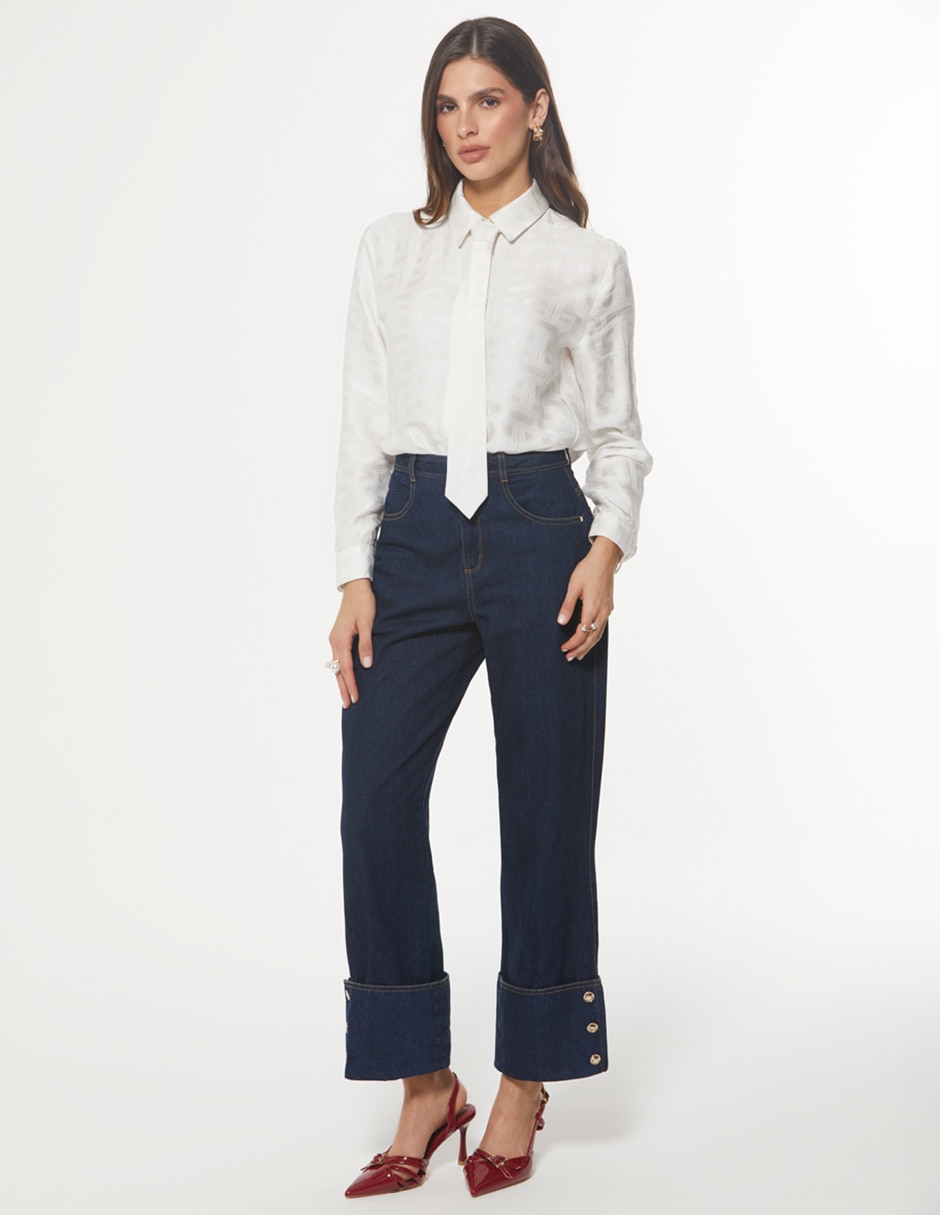 Blusa Studio F manga larga para mujer