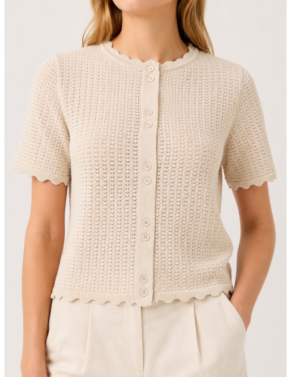 Suéter cuello redondo para mujer
