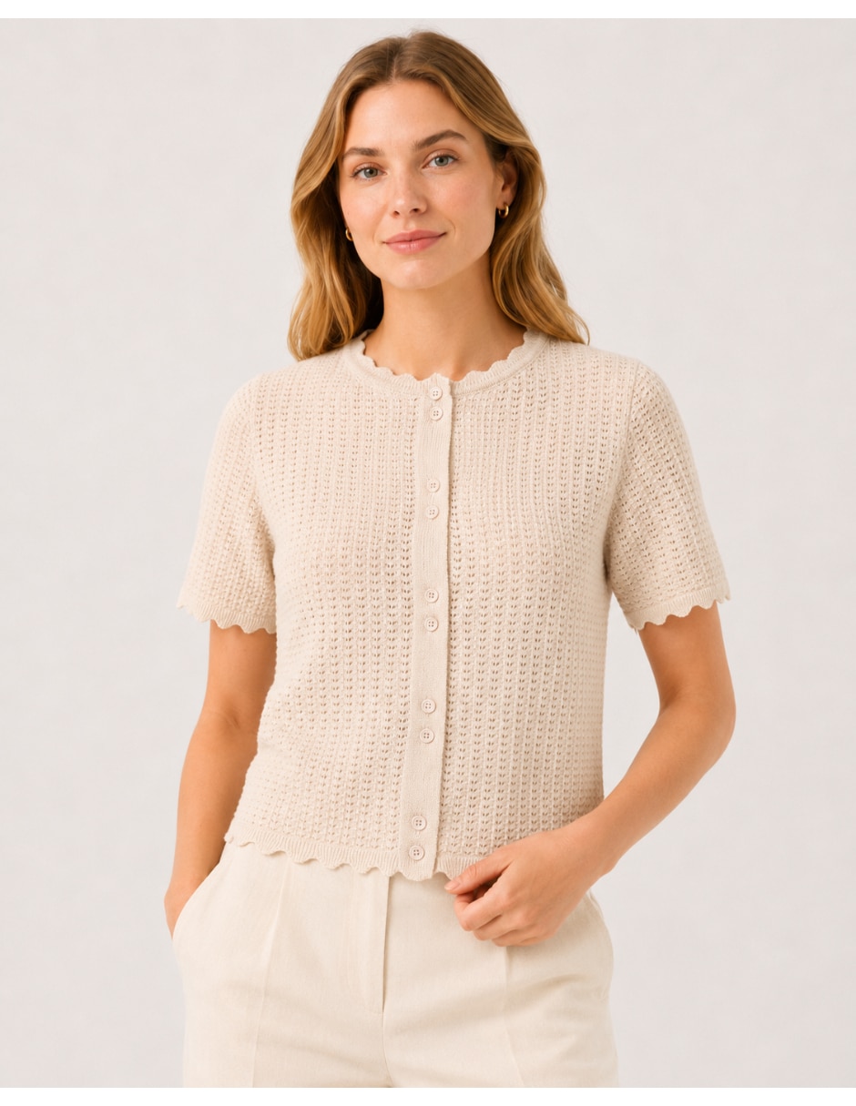Suéter cuello redondo para mujer 3