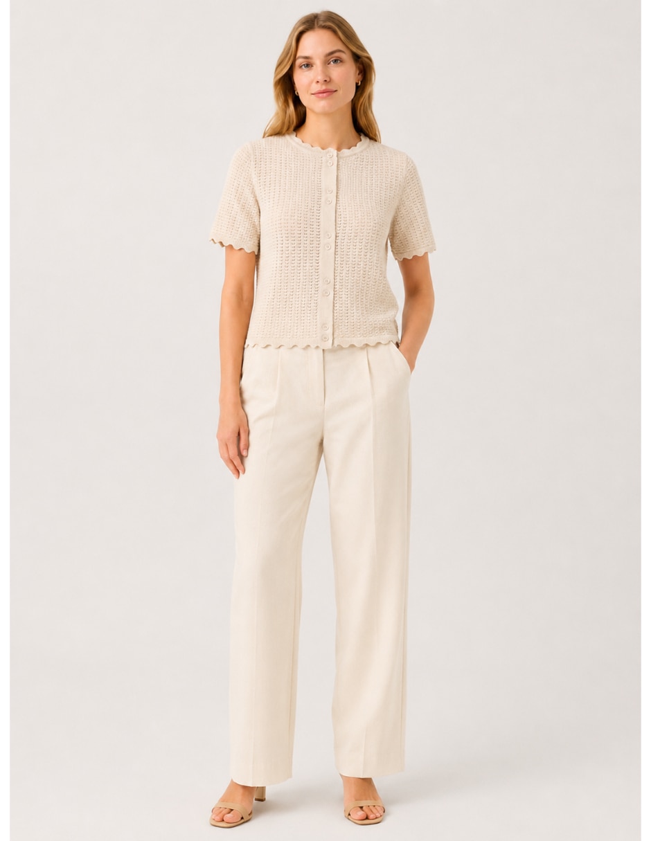 Suéter cuello redondo para mujer 4