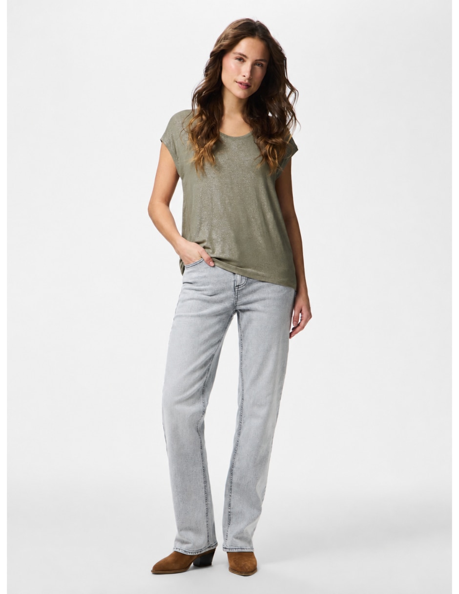 Playera Pieces manga corta para mujer