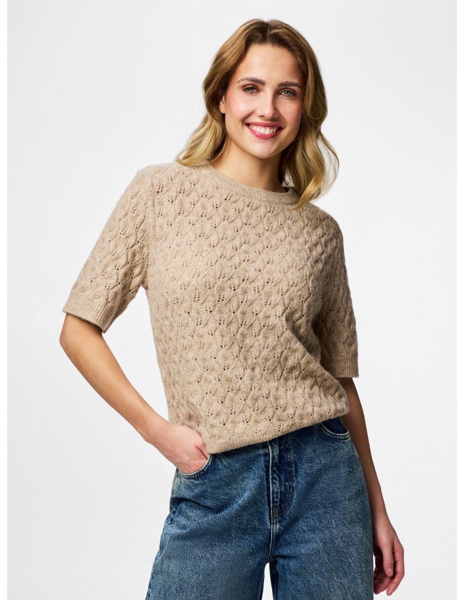 Suéter cuello redondo para mujer