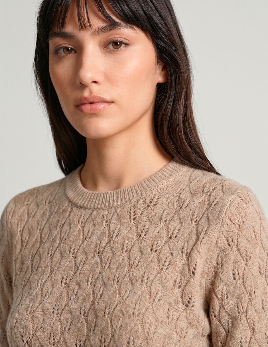 Suéter cuello redondo para mujer 3