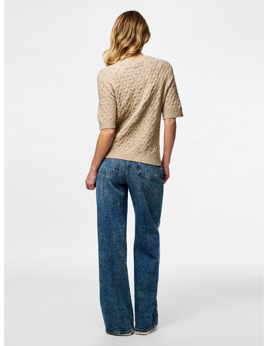 Suéter pieces cuello redondo para mujer