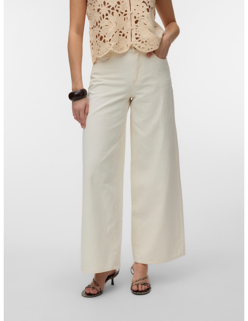 Jeans wide leg 10344830 corte cintura alta para mujer