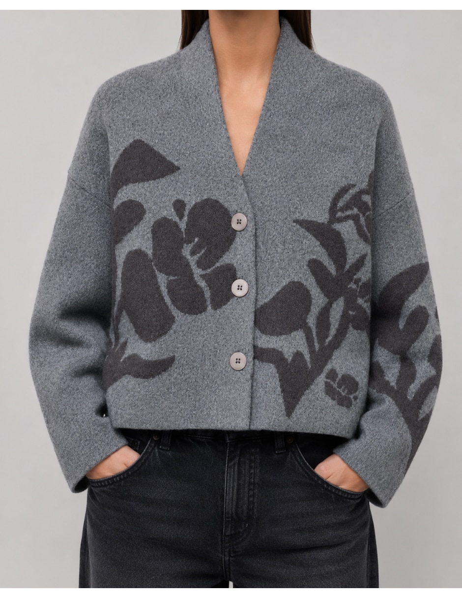 Suéter cuello chal para mujer 1