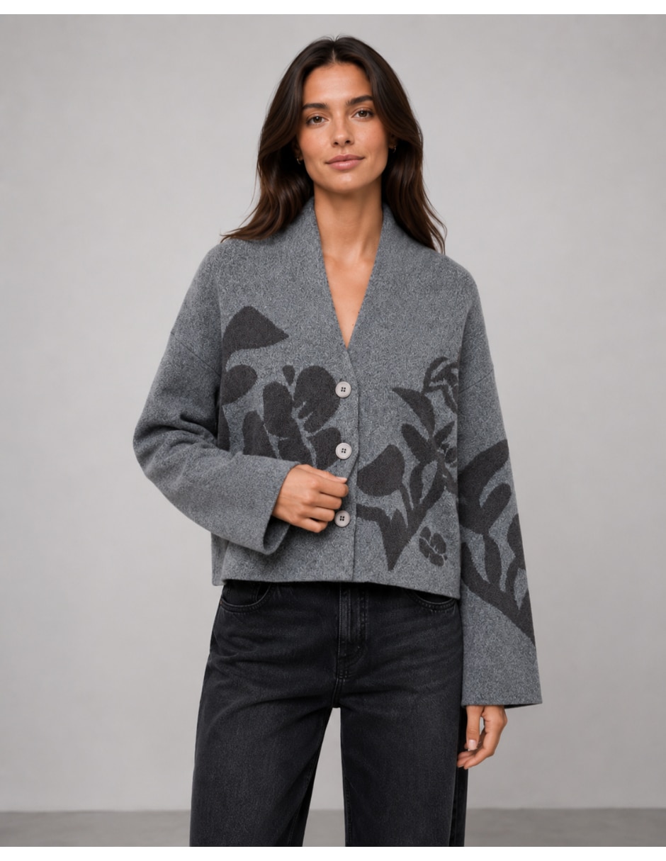Suéter cuello chal para mujer 3