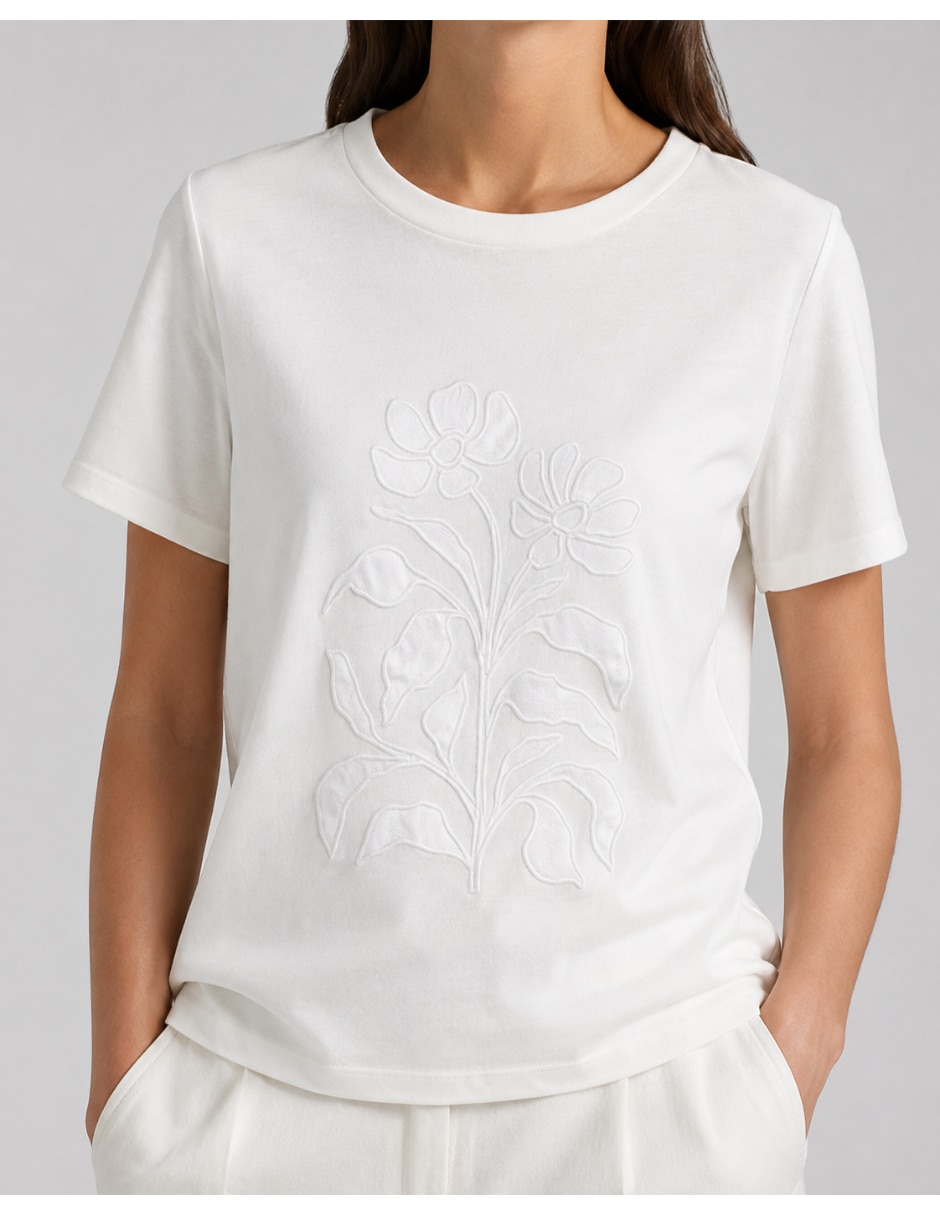 Playera manga regular para mujer