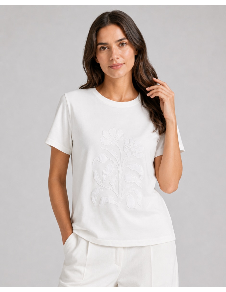 Playera manga regular para mujer 3