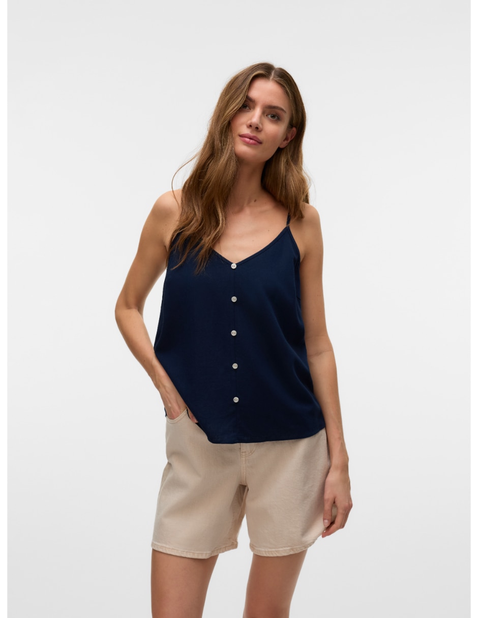 Top cuello V tirante ajustable
