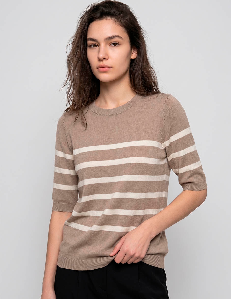 Suéter cuello redondo para mujer 1